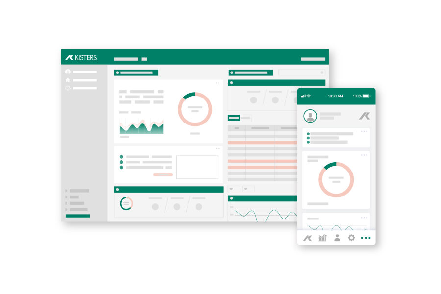 Mock-up of a KISTERS software application.