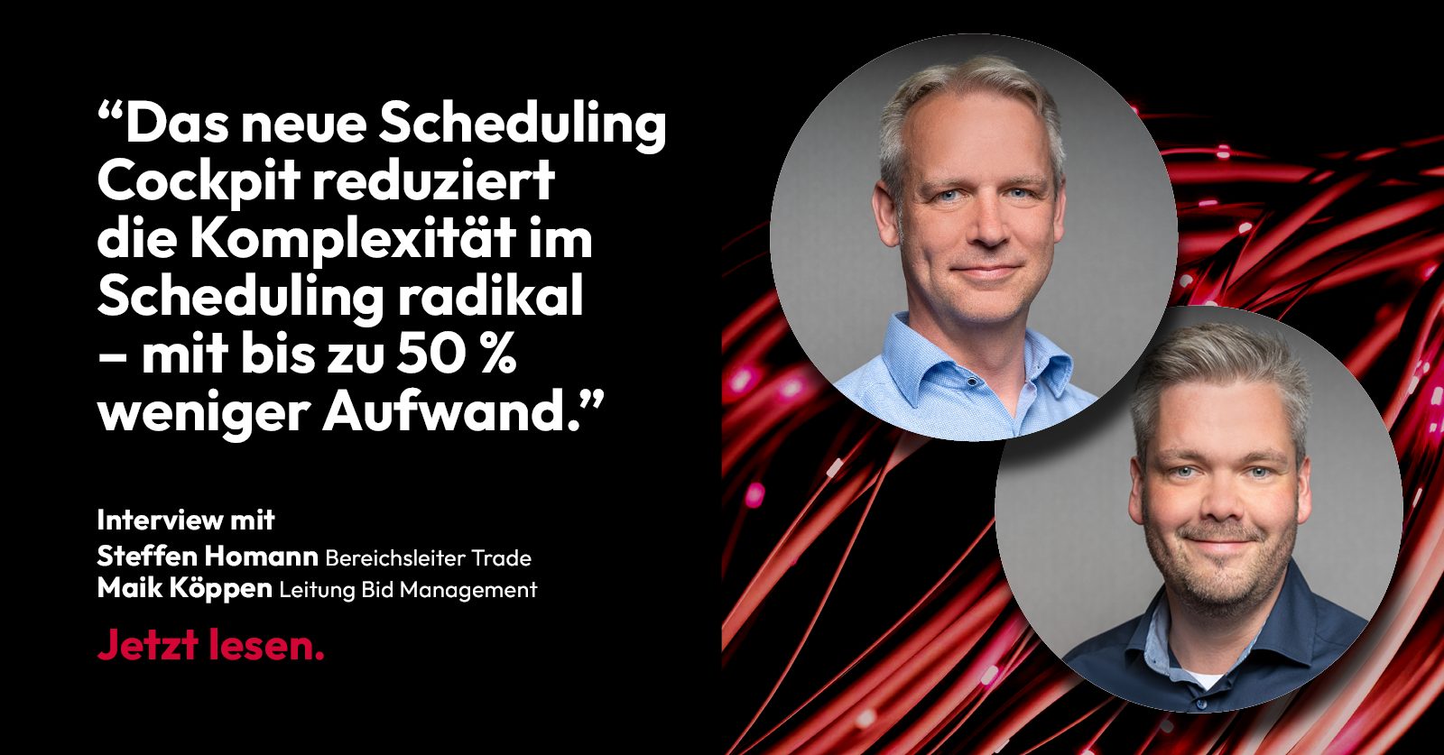 Das neue Scheduling Cockpit reduziert die Komplexität der Terminplanung radikal – mit bis zu 50 % weniger Aufwand.