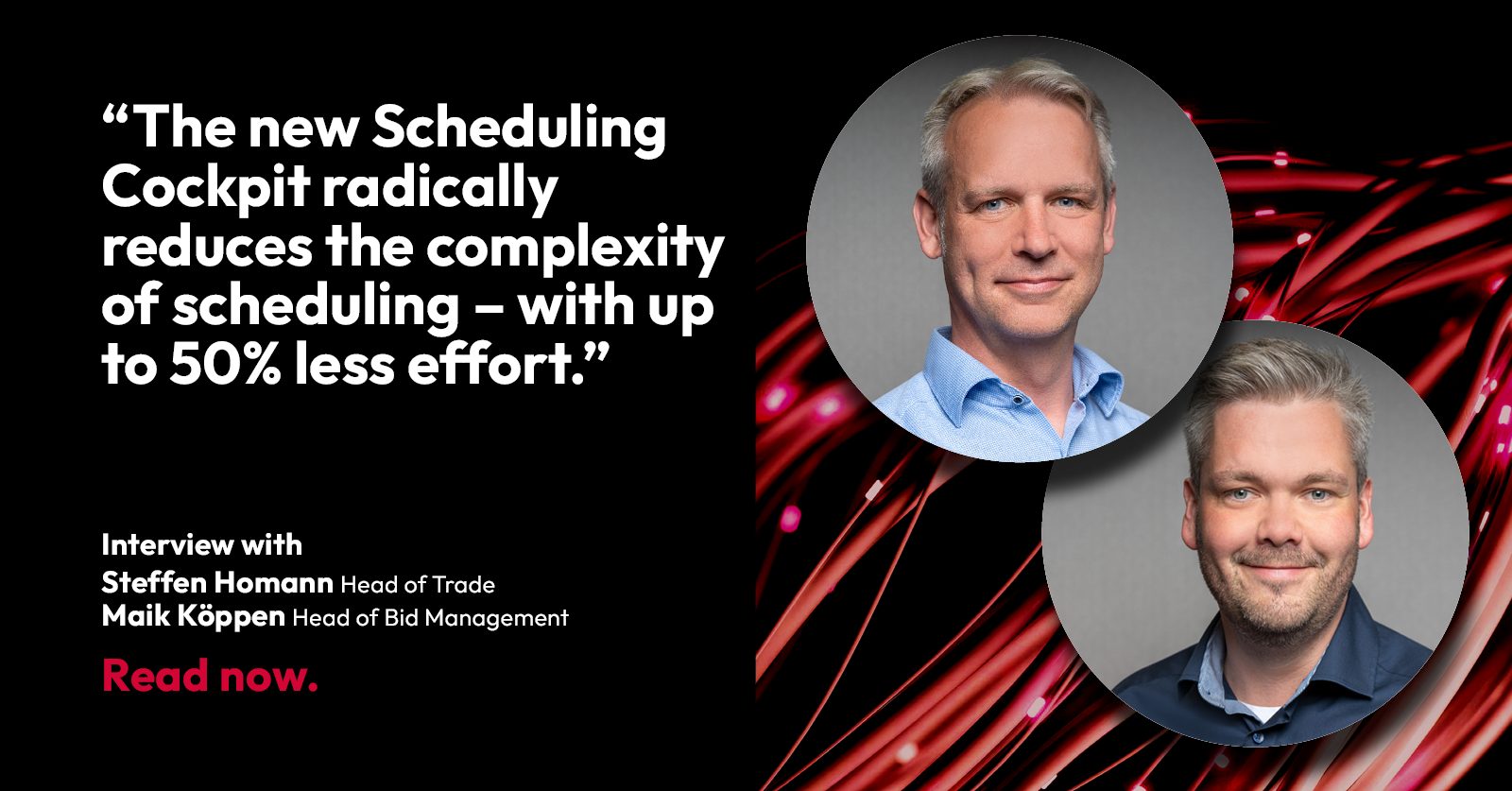 The new Scheduling Cockpit radically reduces the complexity of scheduling – with up to 50% less effort.
