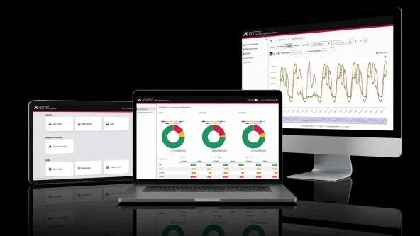Tablet, Notebook und Monitor mit KISTERS Metering-Lösungen.
